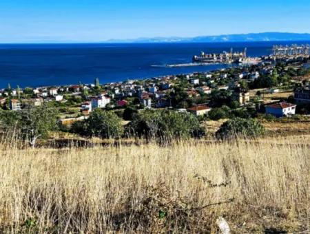 532 M2 Eckgrundstück Zum Verkauf In Tekirdag Süleymanpaşa Barbaros Nachbarschaft Mit Herrlichem Meer- Und Naturblick