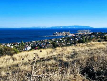 532 M2 Eckgrundstück Zum Verkauf In Tekirdag Süleymanpaşa Barbaros Nachbarschaft Mit Herrlichem Meer- Und Naturblick