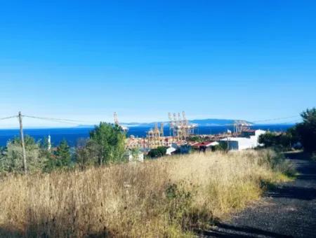 590 M2 Grundstück Mit Vollem Meerblick In Tekirdag Barbarossa, Geeignet Für 3 Villen!