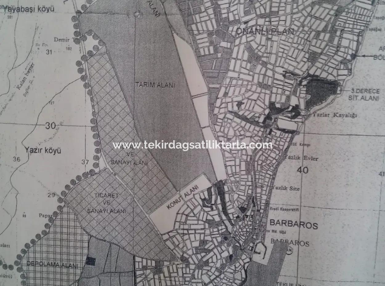 This Land In Tekirdağ Barbaros Is Included In The Current Zoning Plan Of Asyaport Port And Has A Potential For Commercial And Industrial Areas.