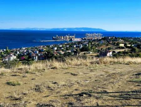 532 M2 Corner Plot For Sale In Tekirdag Süleymanpaşa Barbaros Neighborhood With Magnificent Sea And Nature Views