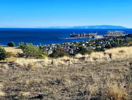 532 M2 Corner Plot For Sale In Tekirdag Süleymanpaşa Barbaros Neighborhood With Magnificent Sea And Nature Views